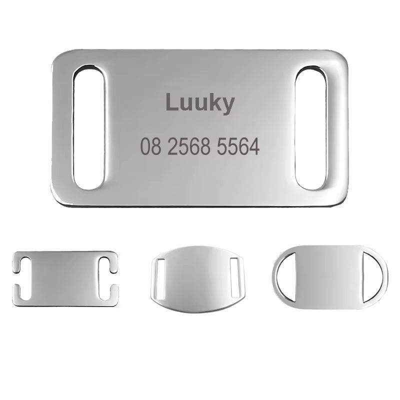 Custom Pet Tag Collar Stainless Steel Dog Tag ID Name Phone Puppy Tags for Dogs Cats Bulldog Yorkies Engraved Dog Collar Address