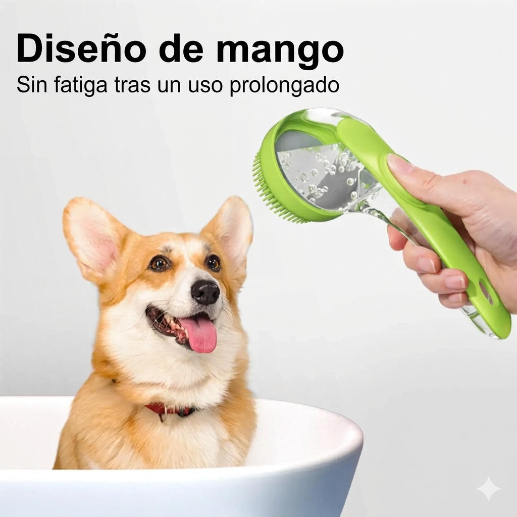 Cepillo de Baño Ergonómico Mascotaza – Dispensador de Champú y Masajeador de Silicona