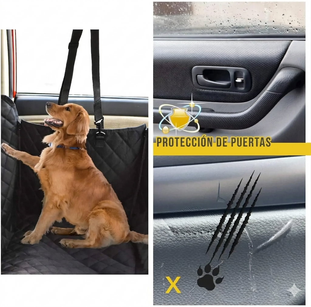 Protector de Asientos para Perros Premium: Impermeable, Antideslizante y Resistente