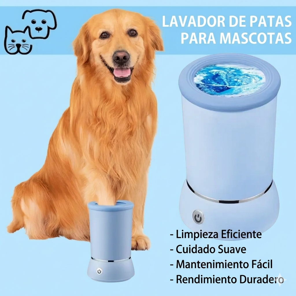 Limpiador de Patas Portátil Mascotaza – Masaje Suave de Silicona para Perros y Gatos