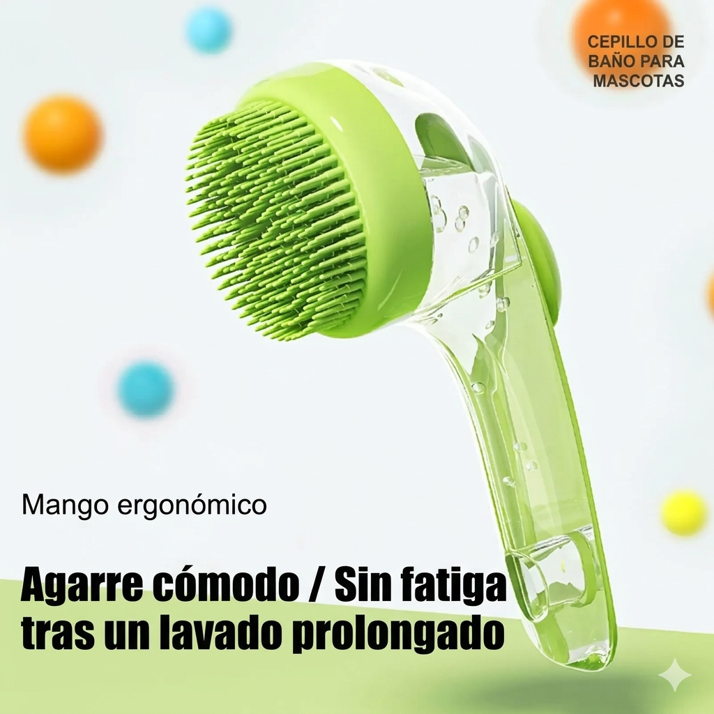 Cepillo de Baño Ergonómico Mascotaza – Dispensador de Champú y Masajeador de Silicona