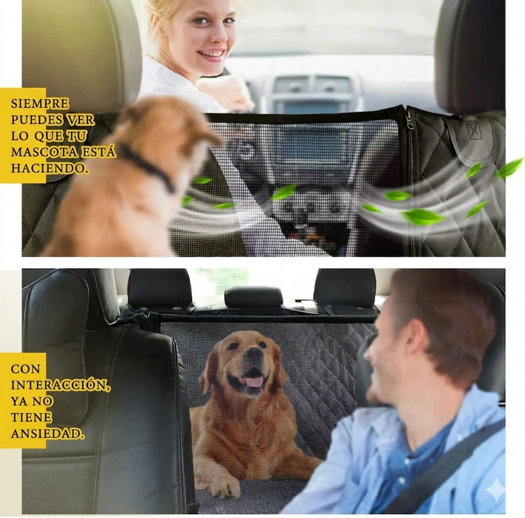 Protector de Asientos para Perros Premium: Impermeable, Antideslizante y Resistente