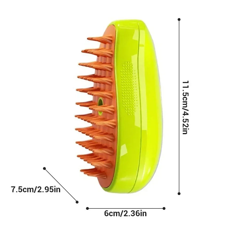 Cepillo De Vapor para Mascotas Adiós al Pelo Suelto, diseño ecológico y dimensiones: 11.5cm x 7.5cm.