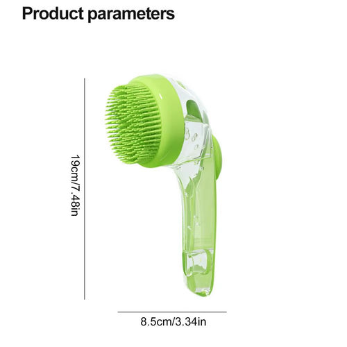 Portable Pet Dog Shampoo Brush Soft Silicone Rubber Cat Massage Comb Grooming Scrubber for Bathing Short Hair